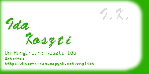 ida koszti business card